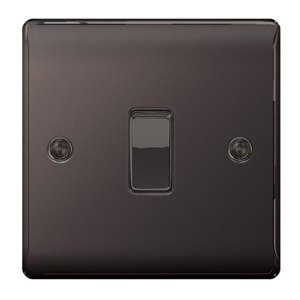 Image for Avenue Contour 20A Switch 1 Gang 2 Way Black Nickel