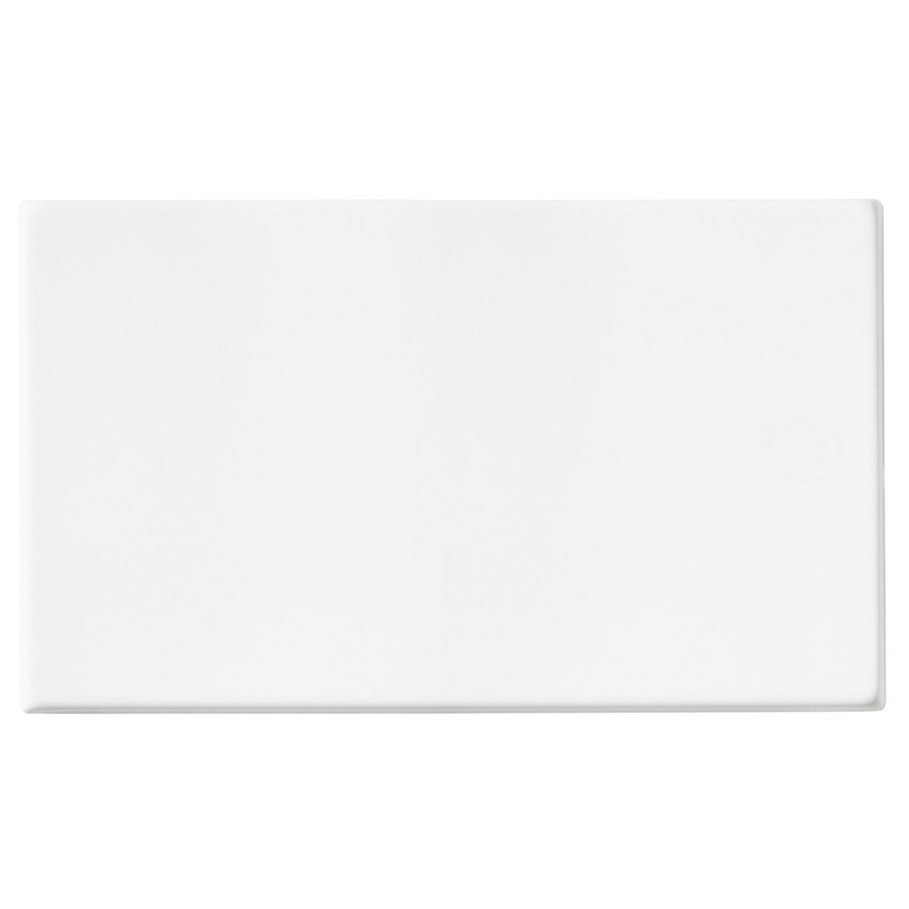 Image for Avenue Screwless Slim Double Blanking Plate Matt White