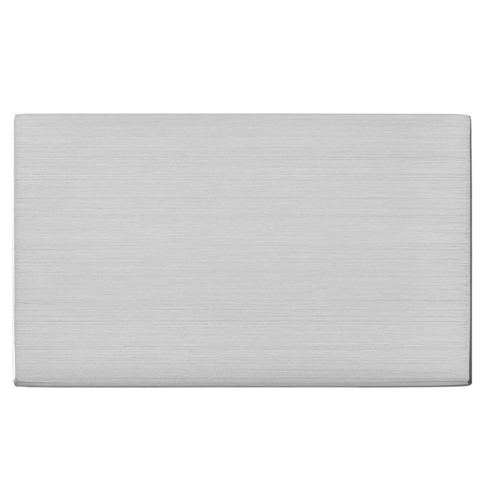 Image for Avenue Screwless Slim Double Blanking Plate Satin Steel