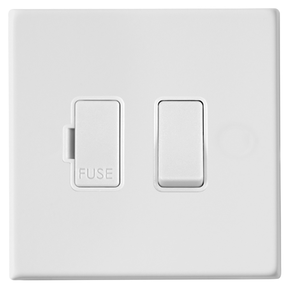 Image for Avenue Screwless Slim Switched Fused Spur Matt White