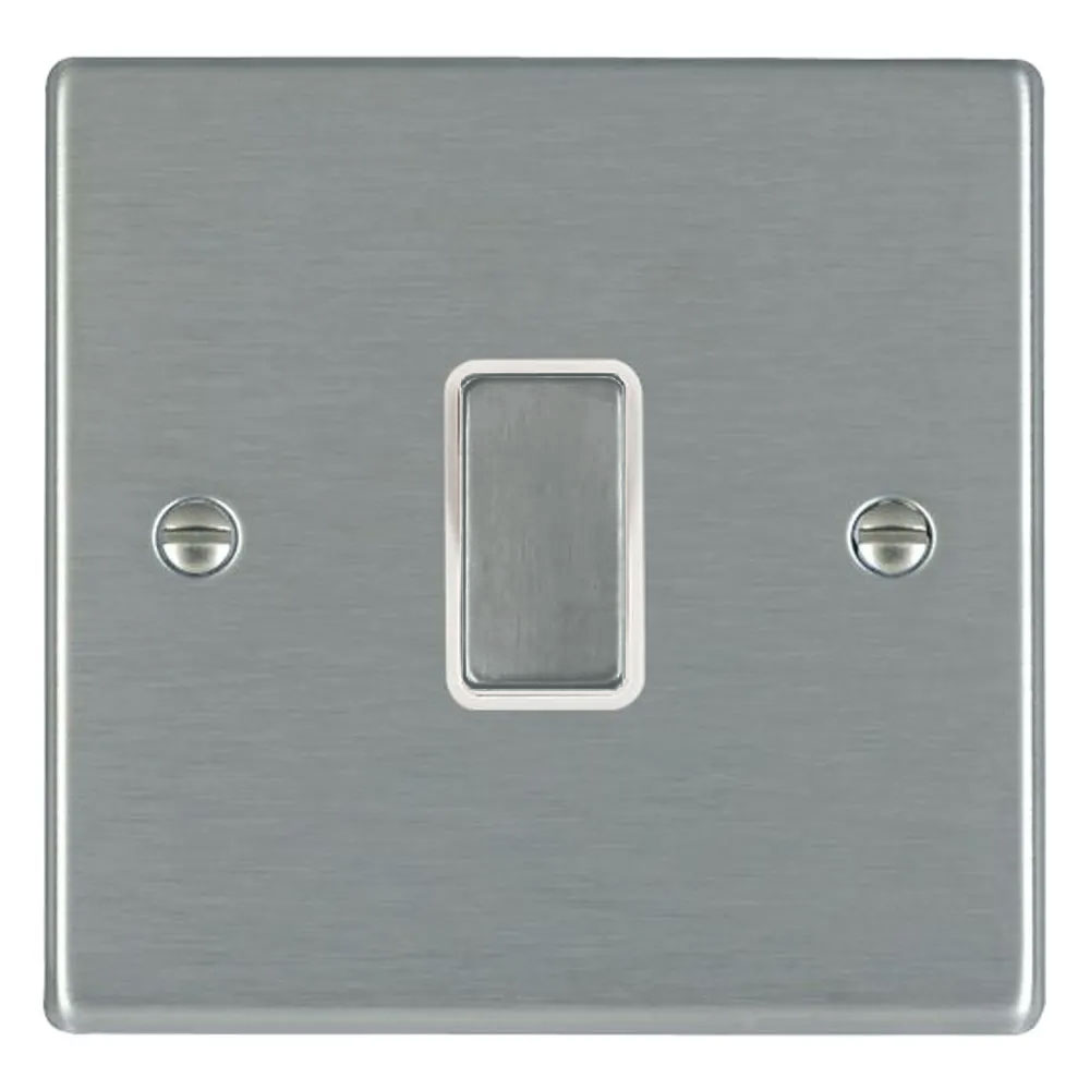 Image for Avenue Slim 1 Gang Light Switch Satin Steel White