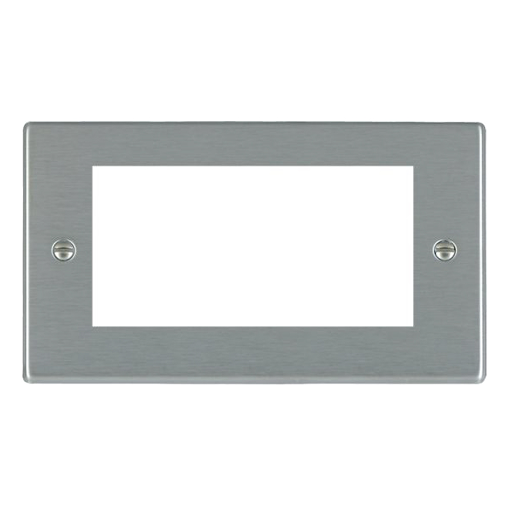 Image for Avenue Slim 4 Module EuroFix Faceplate Satin Steel