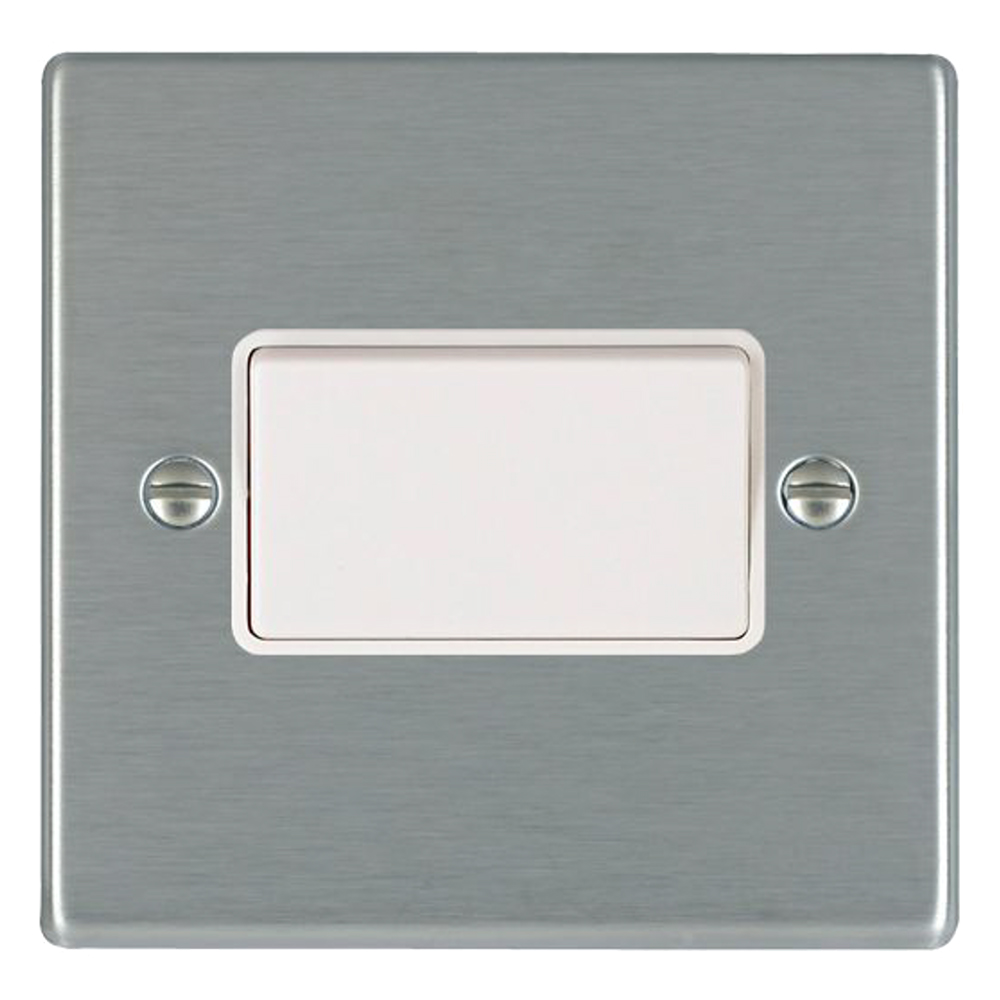 Image for Avenue Slim Fan Isolator Switch Satin Steel White