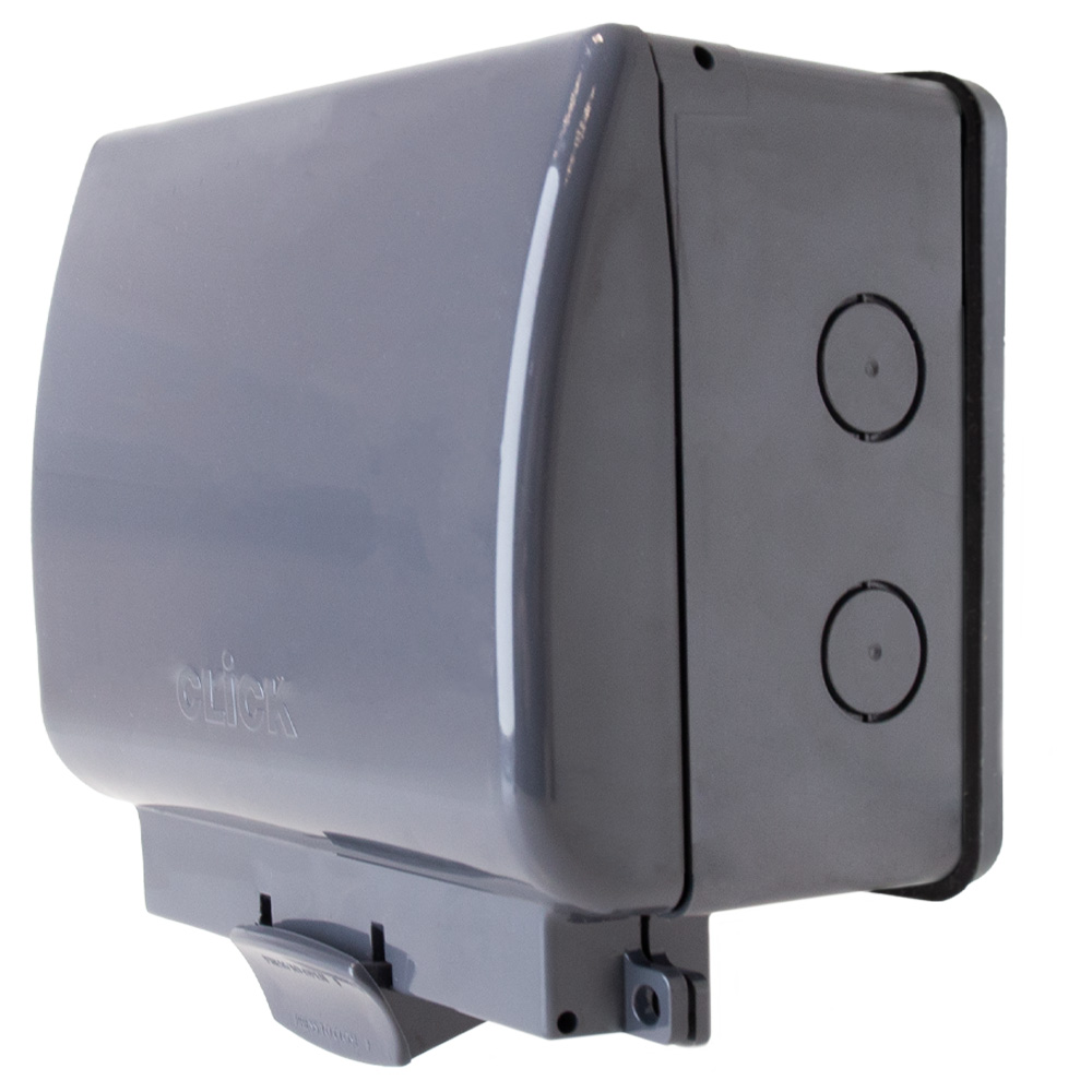 Image for Click AquIP 2 Gang Switched Socket Unit 13A DP IP66