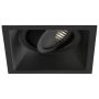 Astro Slimline Square Adjustable Fire-Rated Downlight Black