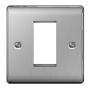 Avenue Contour 1 Module Front Plate Brushed Steel