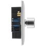 Avenue Contour 2 Gang 2 Way 200W Push Dimmer Brushed Steel