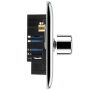 Avenue Contour 2 Gang 2 Way Push 200W Dimmer Polished Chrome