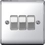 Avenue Contour 20A Switch 3 Gang 2 Way Polished Chrome