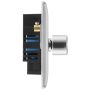 Avenue Contour Brushed Steel 4 Gang 2 Way 200W Dimmer Switch