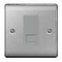Avenue Contour Brushed Steel Single RJ11 Data Socket