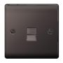 Avenue Contour Telephone Slave 1 Gang Black Nickel