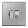 Avenue Screwless Brushed Steel 13A Switched Fused Spur