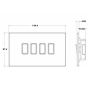 Avenue Screwless Slim 4 Gang Light Switch Matt White
