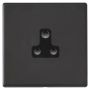 Avenue Screwless Slim 5A Plug Socket Matt Black