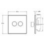 Avenue Screwless Slim Double 2 Gang LED Dimmer Switch 100W Antique Brass