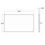 Avenue Screwless Slim Double Blanking Plate Matt Black
