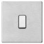 Avenue Screwless Slim Intermediate Switch Satin Steel Grey