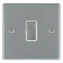 Avenue Slim 1 Gang Light Switch Satin Steel White