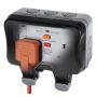 Avenue Weatherproof Outdoor Socket 2 Gang with RCD IP66