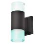 Forum LED RGB Colour Changing Up and Down Wall Light Remote Black