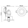 Forum Spa Cali Tiltable Bathroom Downlight GU10 IP65 Matt Black