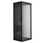 Forum Zink Memphis Box Lantern Ribbed Glass ES Black