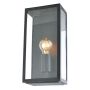 Forum Zink Minerva Box Lantern ES Black and Glass