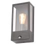 Forum Zink Minerva Box Lantern with PIR ES Black Glass
