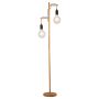 Lightplan 2 Floor Lamp Natural Wood with Black