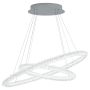 Lightplan 2 Rings Pendant Chrome with Crystal