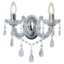 Lightplan 2 Wall Light Chrome with Clear Crystal