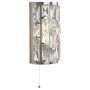 Lightplan 2 Wall Light Chrome with Crystal Glass