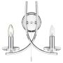 Lightplan 2 Wall Light Gloss Chrome with Glass