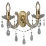 Lightplan 2 Wall Light Polished Brass with Clear Crystal