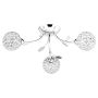 Lightplan 3 Semi Flush Chrome with Clear Glass