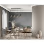 Lightplan 4 Bar Pendant Black with Smoked Ombre Glass