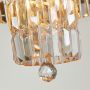 Lightplan 4 Flush Satin Brass with Champagne Crystal