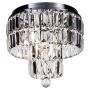 Lightplan 4 Light Round Flush Chrome with Clear Crystal