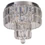 Lightplan 4 Light Round Flush Chrome with Clear Crystal