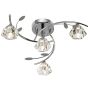 Lightplan 4 Semi Flush Chrome with Clear Glass