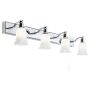 Lightplan 4 Wall Light Chrome with Opal Glass