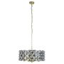 Lightplan 5 Pendant Black Crystal with Brass