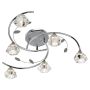 Lightplan 6 Semi Flush Chrome with Clear Glass