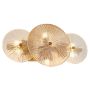 Lightplan 6 Wall/Flush Bronze Clear Amber Glass