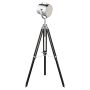 Lightplan Adjustable Floor Lamp Black with Chrome Shade