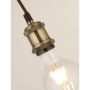 Lightplan Antique Brass 1 Cable 1.5m Brown Cable