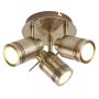 Lightplan Bathroom Spotlight 3 Light Antique Brass