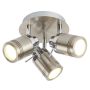 Lightplan Bathroom Spotlight 3 Light Satin Steel