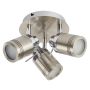Lightplan Bathroom Spotlight 3 Light Satin Steel